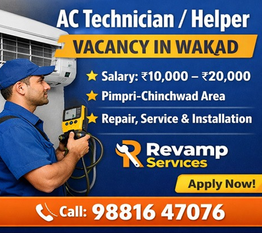 Revamp Services is hiring AC Repair Technicians